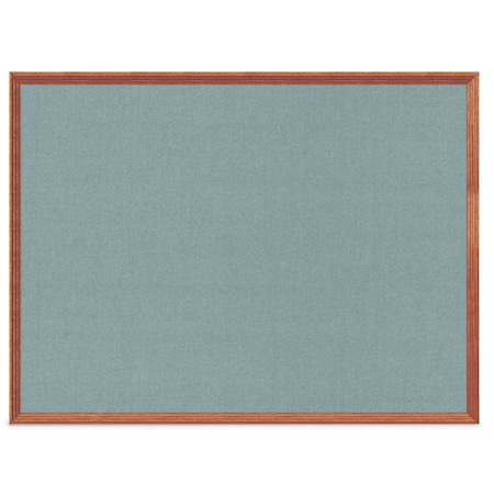 United Visual Products Decor Wood Combo Board, 60"x48", Cherry/Black Porcelain & Medium Grey UV704DEFAB-CHERRY-BLKPORC-MEDGRY